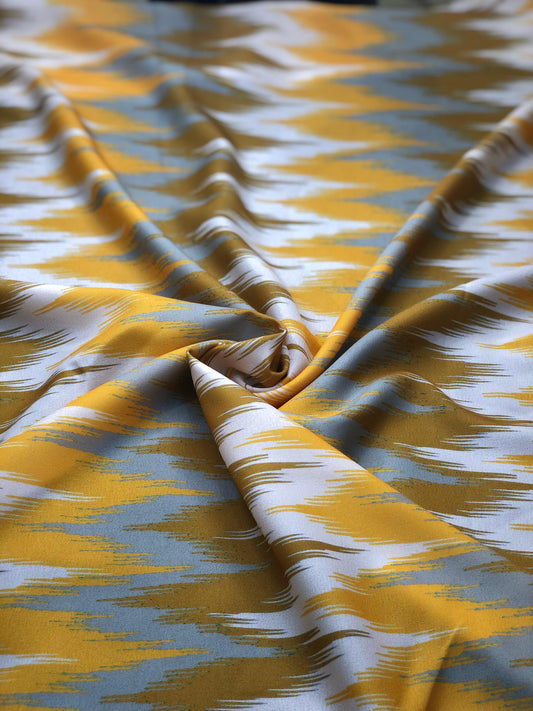 YELLOW ZIGZAG IKKAT
