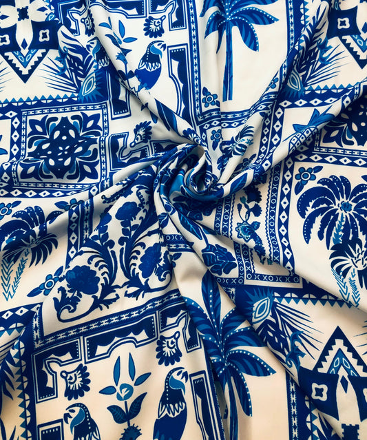 WHITE BLUE TROPICAL