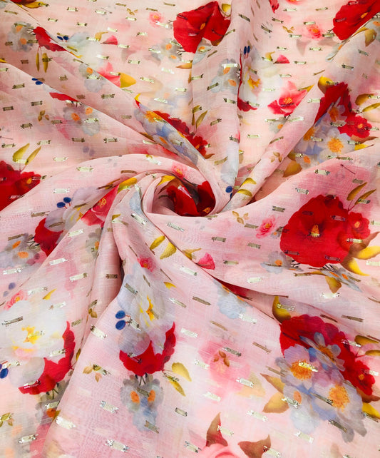 gold butta peach floral