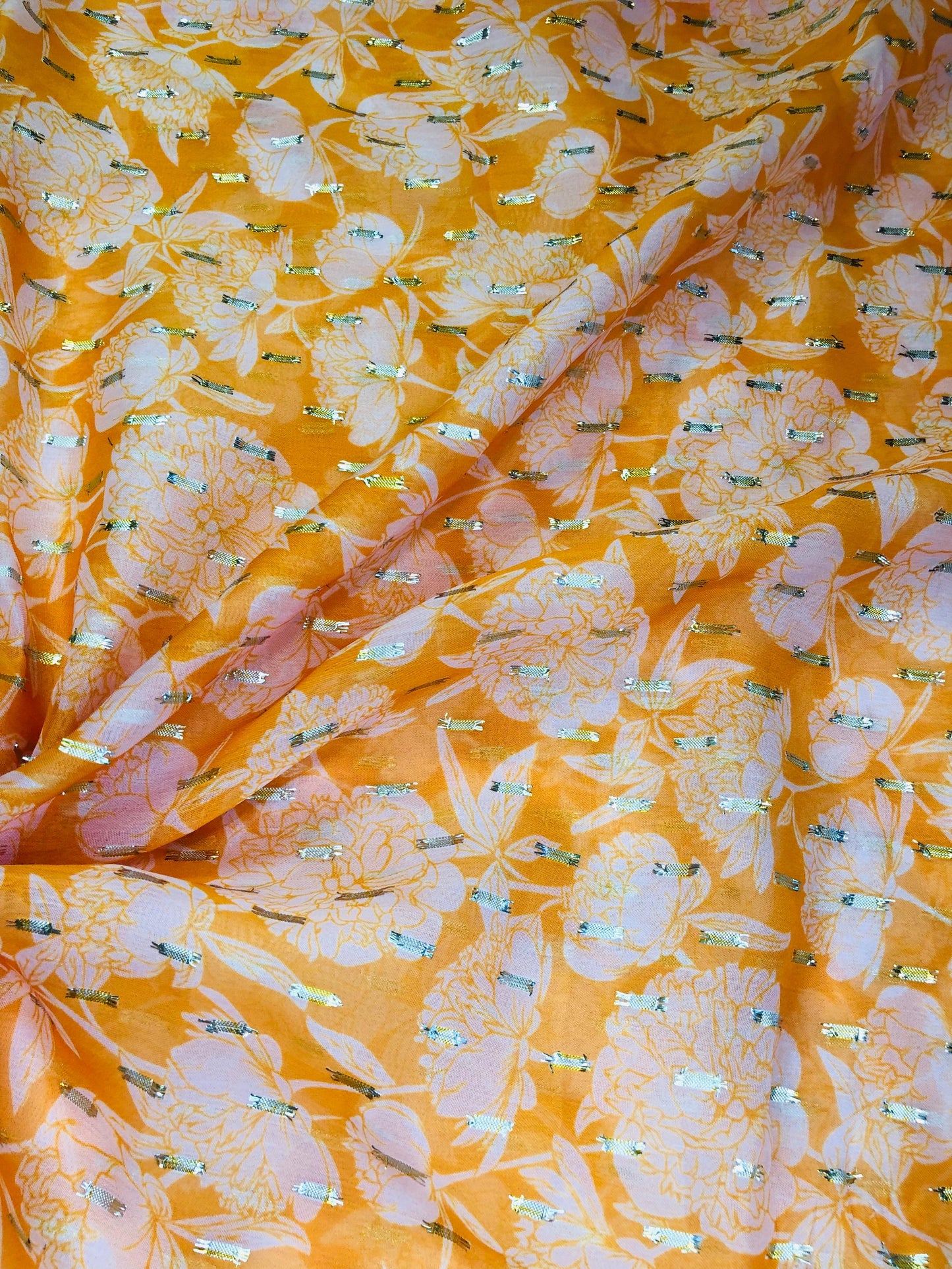 gold butta mono mustard floral