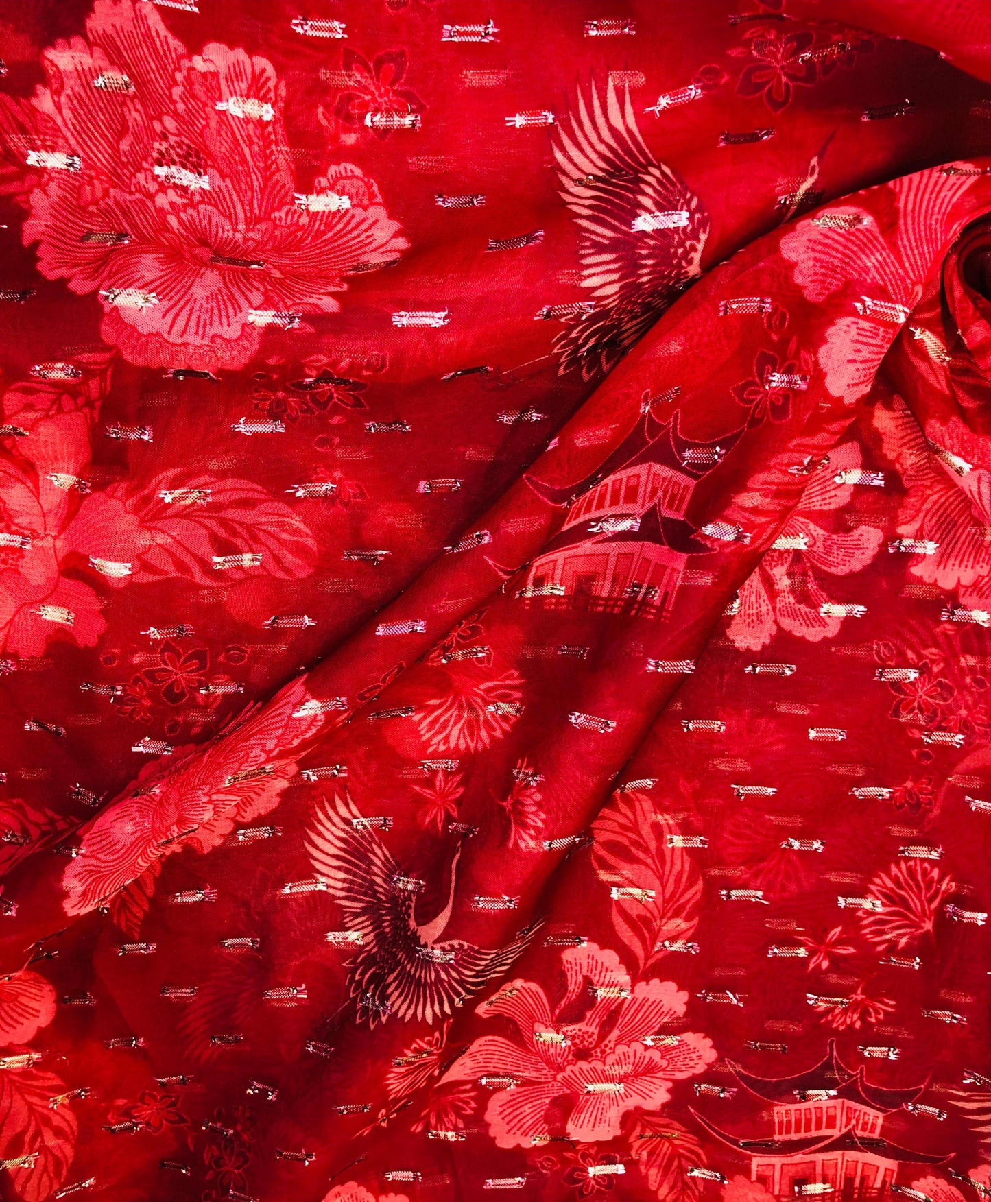 gold butta redcanvas floral