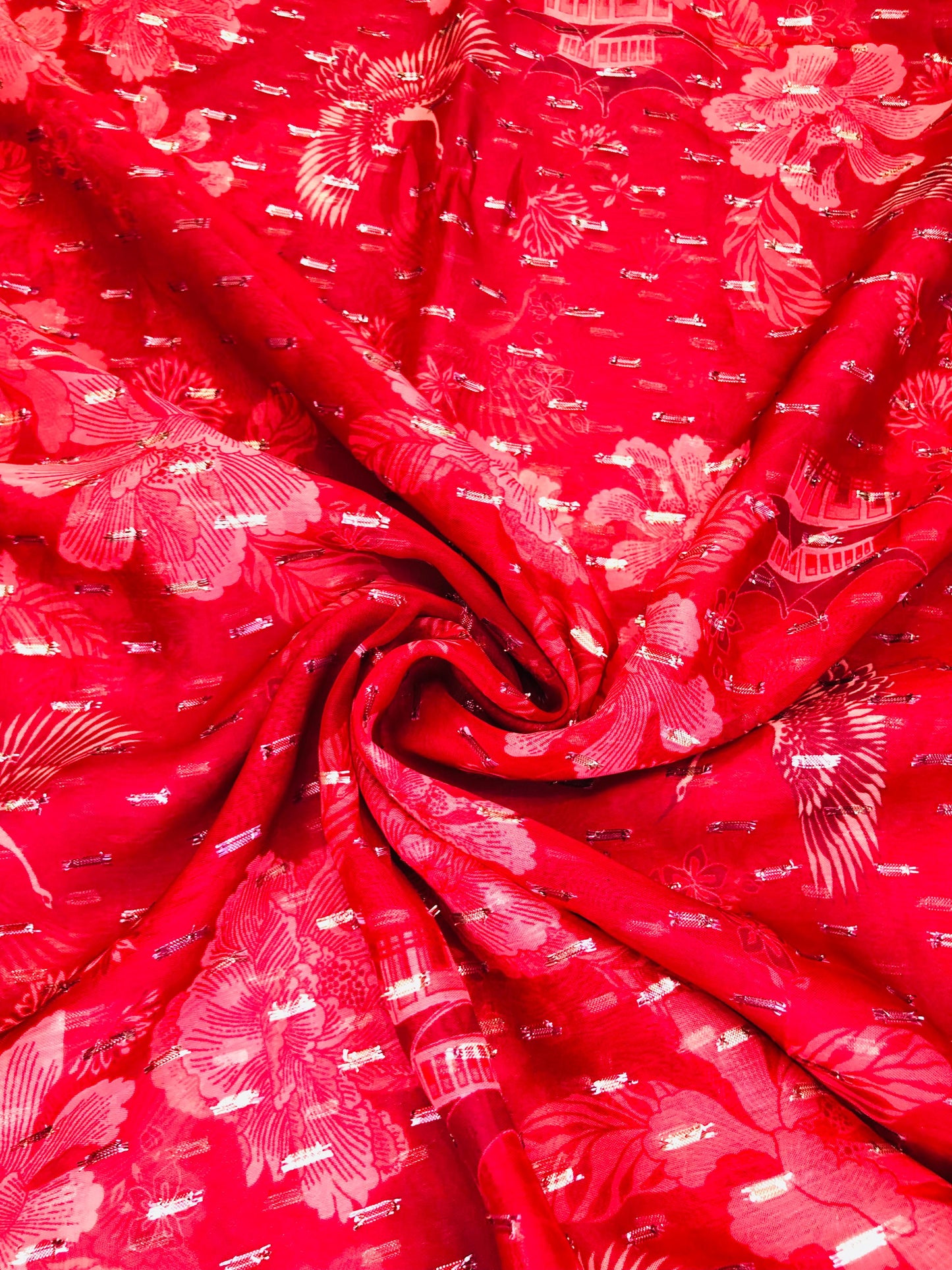 gold butta redcanvas floral